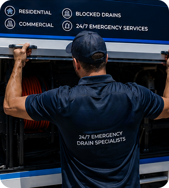 Licensed blocked drain plumber servicing a Breakfast Point home